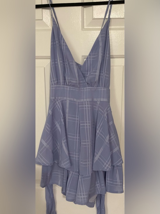 Selfie Leslie Pants - Selfie Leslie Lavender Plaid V-Neck Women's Romper